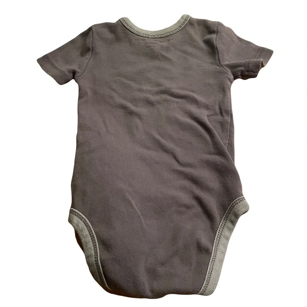 Burt’s Bees Baby brown/beige 3-6mo onesies length 13” pit to pit 8”